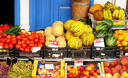 Fresh produce on display