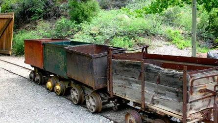 Old rusted train cart