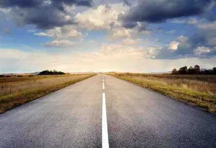 Empty road on horizon