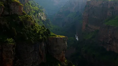 Sunlight on canyon walls