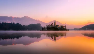 Sunset mountain landscape