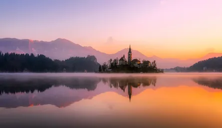 Sunset mountain landscape