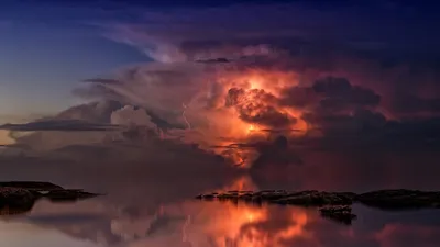 Sky and sea at sunset