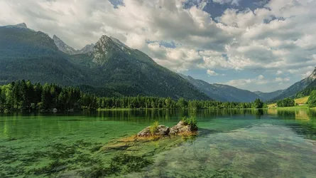 Peaceful lake scene