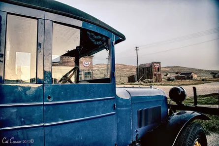 Old blue truck 66 44