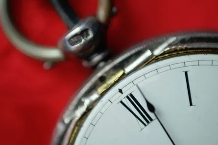 Clock next to key chain