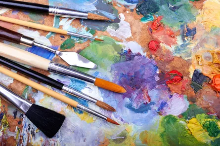 Paint Brushes and Palette
