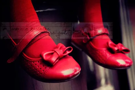 Red baby shoes
