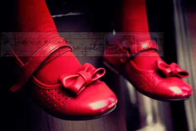 Red baby shoes