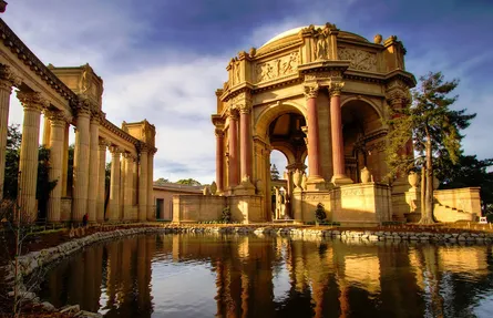 Roman aqueduct and temple ruins