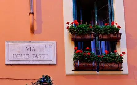 Street Sign with Italian Words