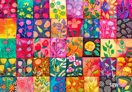 Colorful quilt square