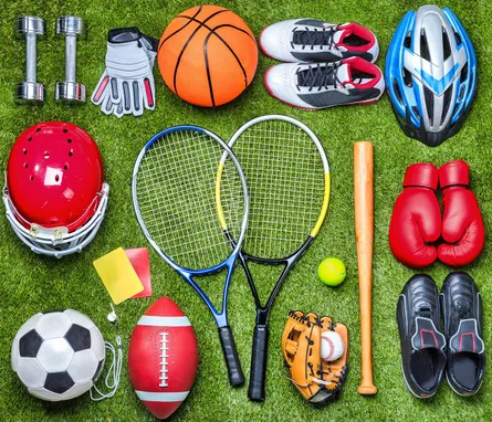 Sports gear assortment
