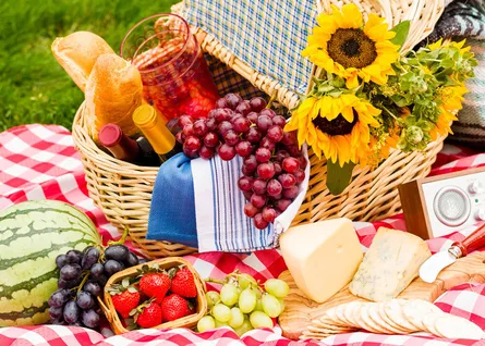 A fruitful basket of food