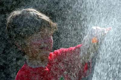 Little Boy with Sprinkler