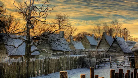 Homes with snow on roof