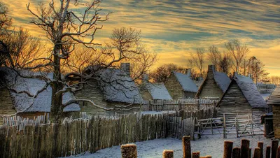 Homes with snow on roof