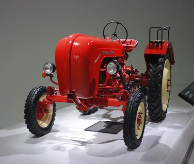 Classic Red Tractor Displayed