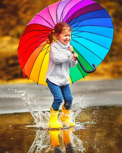 Colorful Rainbow Umbrella
