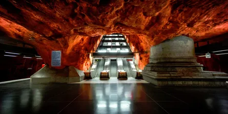 Orange rock ceiling