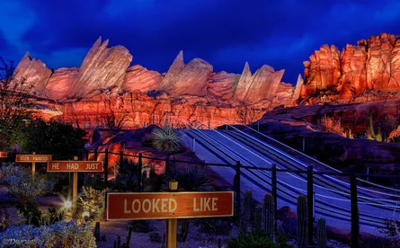 Red Rock Cliffs at Night