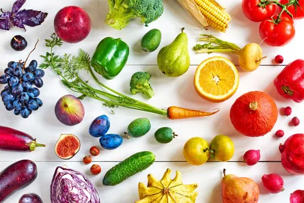 Rainbow of fresh produce