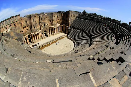 Ancient theater stone seats