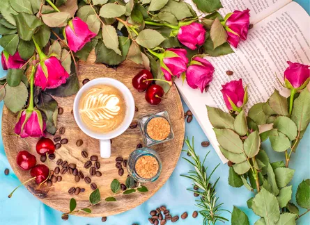 Roses on tray