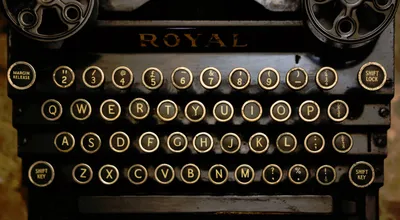 Old fashioned typewriter