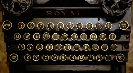 Old fashioned typewriter