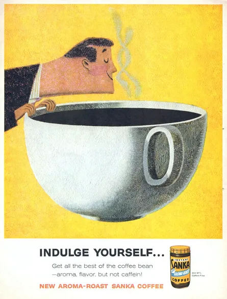 Coffee cup advertisement