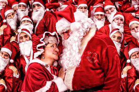 Santa claus gathering