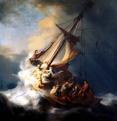 Sailors in the Stormy Sea