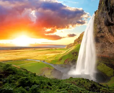 Majestic Waterfall Scene