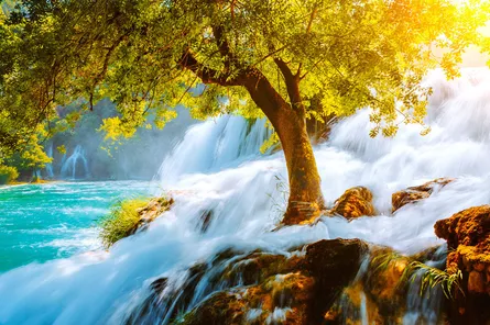 Serene Waterfall Scenery