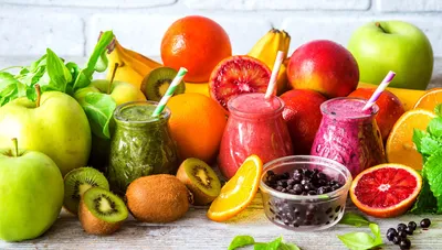 Fresh fruits and juices