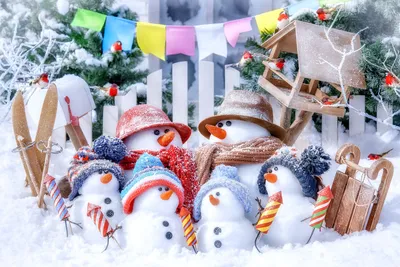 Festive Winter Scene