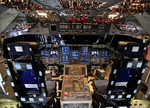 Airplane cockpit interior