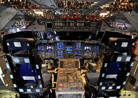 Airplane cockpit interior