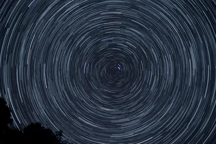 Starry night sky