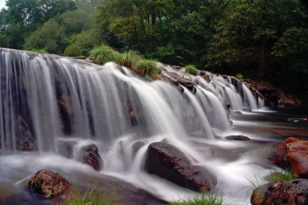 Waterfall with rocks