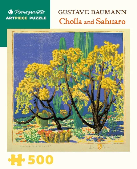 Vibrant desert scenery depicted