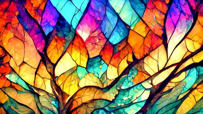Stained Glass Tree