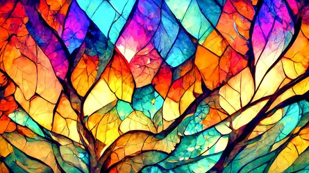 Stained glass abstract 84 67