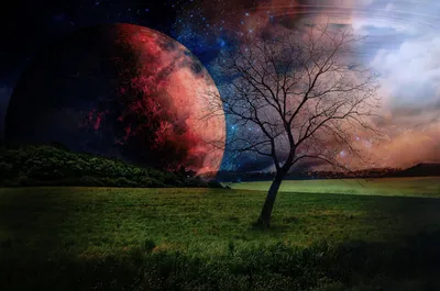 Space planet collage