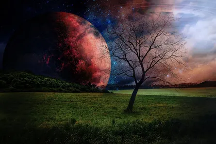 Space planet collage