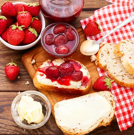 Fresh fruit on table