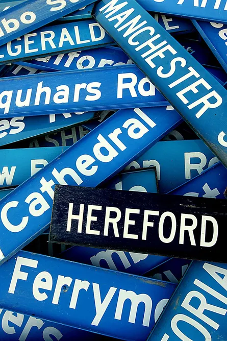 Signs of various places