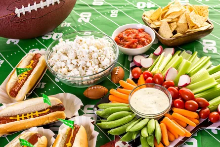 Food spread on table