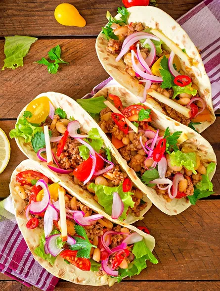 Tacos on table